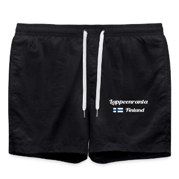 Lappeenranta, Finnland - Stilvolle Drucke - Badeshorts - Schwarz - Vorne - AI Model Male 185 light (185cm)