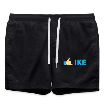 Helles natürliches Muster für T-Shirts und Kleidung - Badeshorts - Schwarz - Vorne - AI Model Male 185 light (185cm)