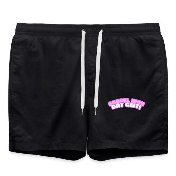 Sabbel nich - dat geit! - Badeshorts - Schwarz - Vorne - AI Model Male 185 light (185cm)