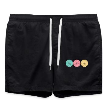 Trois vœux heureux - Short de bain - noir - Devant - AI Model Male 185 light (185cm)