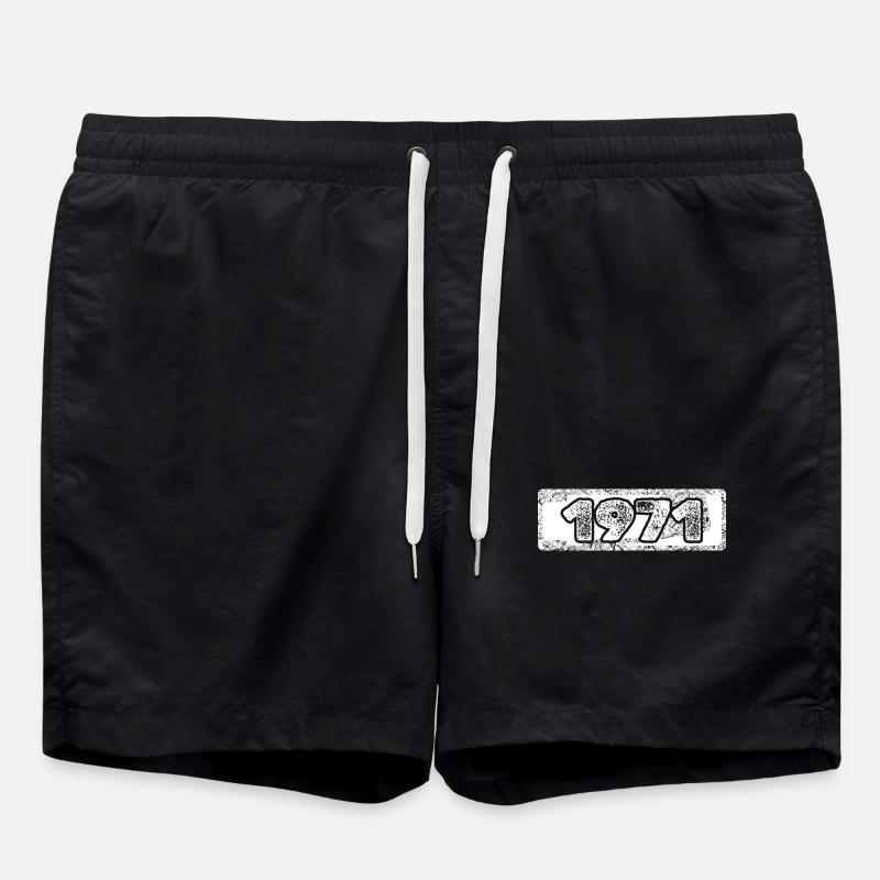 Number 1971 - Swim Trunks - black