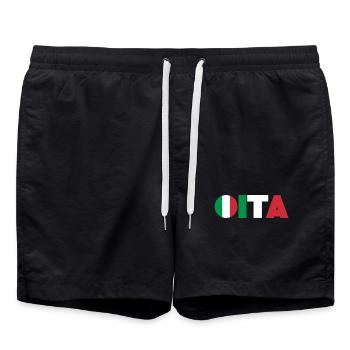 Italien - Badeshorts - Schwarz - Vorne - AI Model Male 185 light (185cm)