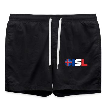 Island - Badeshorts - Schwarz - Vorne - AI Model Male 185 light (185cm)