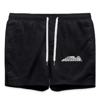 Zakopane Giewont Tatry - Badeshorts - Schwarz - Vorne - AI Model Male 185 light (185cm)
