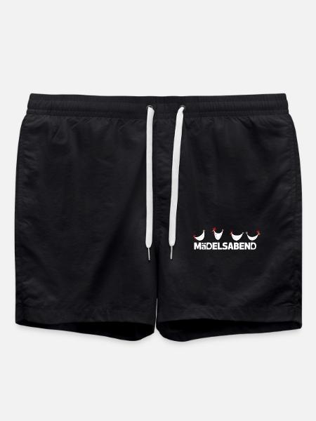 Ladies Night - Bachelor Party - Girls' Night - Chickens - Swim Trunks - black