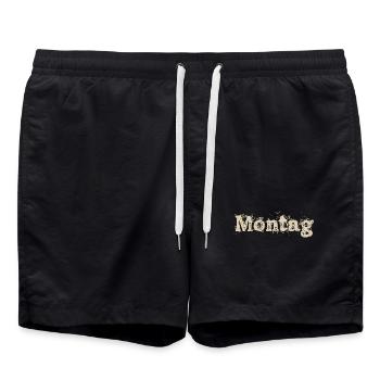 Montag - Badeshorts - Schwarz - Vorne - AI Model Male 185 light (185cm)