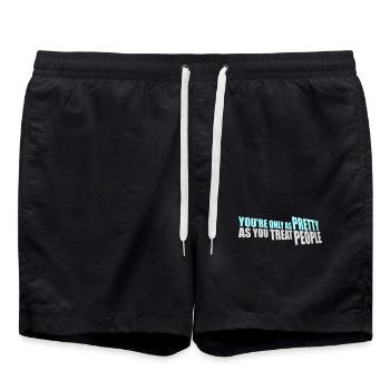 Tu n’es jolie que dans la mesure où tu traites les gens, Ehrlich - Short de bain - noir - Devant - AI Model Male 185 light (185cm)