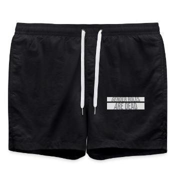 Les rôles de genre sont morts déclaration liberté - Short de bain - noir - Devant - AI Model Male 185 light (185cm)