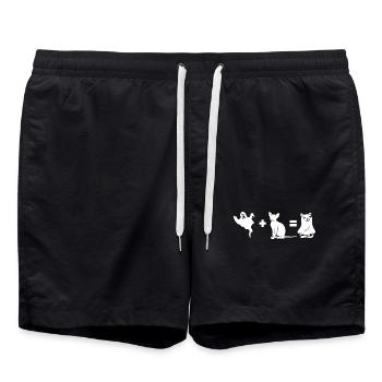 Funny Halloween Dog Ghost Halloween Dog - Badeshorts - Schwarz - Vorne - AI Model Male 185 light (185cm)