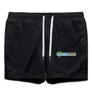 Dominica als Sonne - Badeshorts - Schwarz - Vorne - AI Model Male 185 light (185cm)