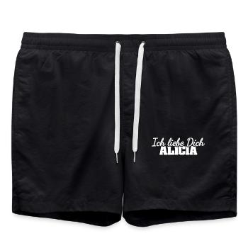 Liebe Alicia - Badeshorts - Schwarz - Vorne - AI Model Male 185 light (185cm)