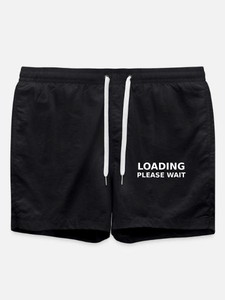LOADING – PLEASE WAIT - Badeshorts - Schwarz