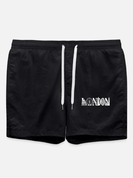 Londres Royaume-Uni, Angleterre Silhouette - Short de bain - noir