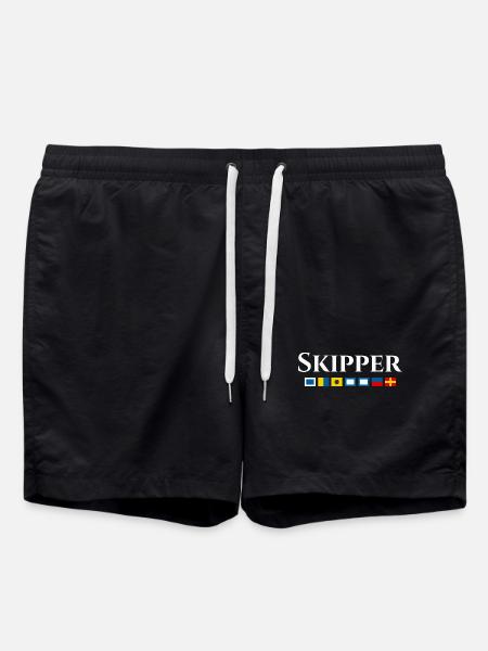 Conception du pavillon maritime Skipper - Short de bain - noir