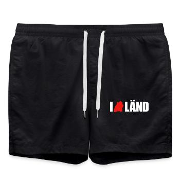 I Love Länd Baden-Württemberg - Swim Trunks - black - Front - AI Model Male 185 light (185cm)