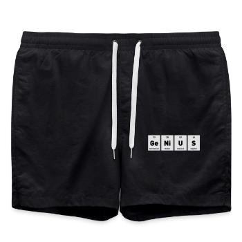 Genius Nerd Geek - Short de bain - noir - Devant - AI Model Male 185 light (185cm)
