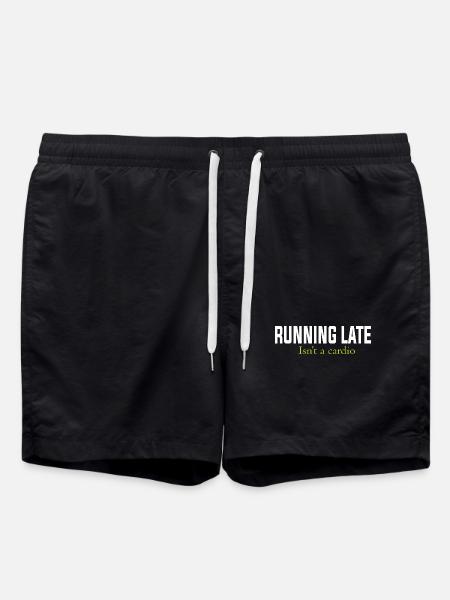 RUNNING LATE IS NOT A CARDIO - Short de bain - noir