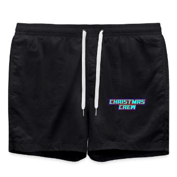 Christmas Crew Weihnachten - Badeshorts - Schwarz - Vorne - AI Model Male 185 light (185cm)