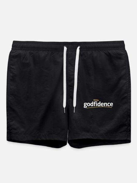 Godfidence Trust in God Christian Faith - Swim Trunks - black