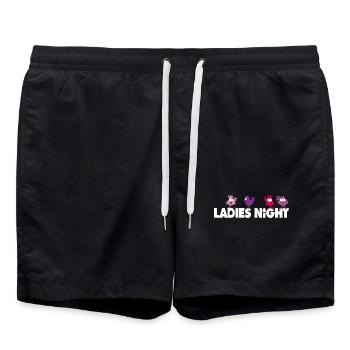Soirée des filles - Enterrement de vie de jeune fille - Short de bain - noir - Devant - AI Model Male 185 light (185cm)
