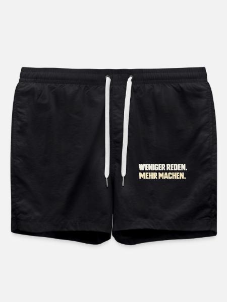 Talk less. Do more. - Swim Trunks - black