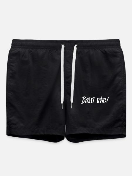 Basst scho - Badeshorts - Schwarz