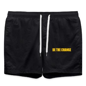 be the change - Short de bain - noir - Devant - AI Model Male 185 light (185cm)