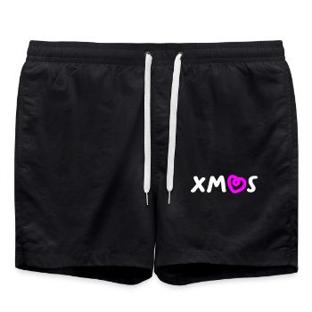 Noël Coeur Noël Noël Avent Père Noël - Short de bain - noir - Devant - AI Model Male 185 light (185cm)