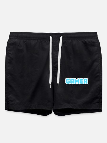Gamer Pixel - Swim Trunks - black
