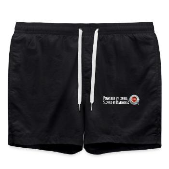 Powered by coffee, Slowed by Reviewer 2  - Short de bain - noir - Devant - AI Model Male 185 light (185cm)