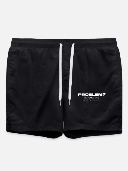 Problem? Leave Me Alone – Not Your Therapist - Swim Trunks - black