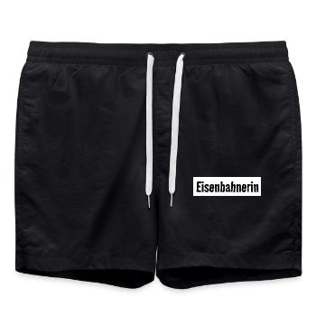 Les passionnés des cheminots entraînent les rails des amateurs - Short de bain - noir - Devant - AI Model Male 185 light (185cm)