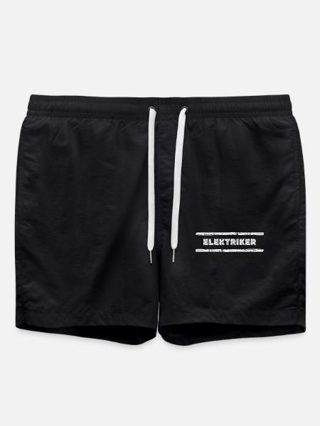 Electrician Glitch Font - Swim Trunks - black