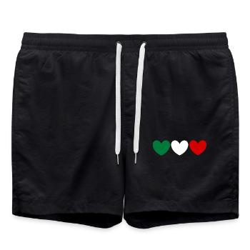 Italien Fanshirt für Italien Fans - Badeshorts - Schwarz - Vorne - AI Model Male 185 light (185cm)