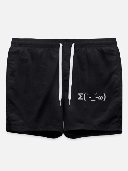 Σ( -᷅_-᷄๑) - Swim Trunks - black