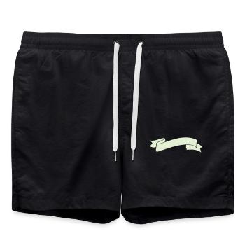 banderole_symbol - Badeshorts - Schwarz - Vorne - AI Model Male 185 light (185cm)