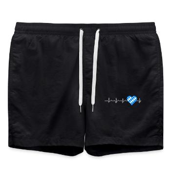 HERZSCHLOG BAYERN - Badeshorts - Schwarz - Vorne - AI Model Male 185 light (185cm)