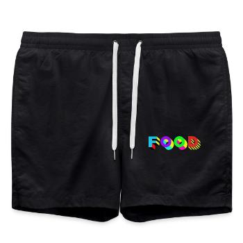 Nourriture savoureuse - Short de bain - noir - Devant - AI Model Male 185 light (185cm)