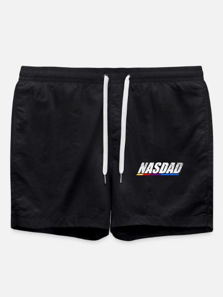 Vape Genre Retro Logo Design Nasdad - Swim Trunks - black