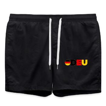 Deutschland - Badeshorts - Schwarz - Vorne - AI Model Male 185 light (185cm)