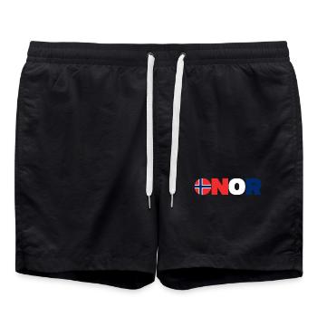 Norvège - Short de bain - noir - Devant - AI Model Male 185 light (185cm)
