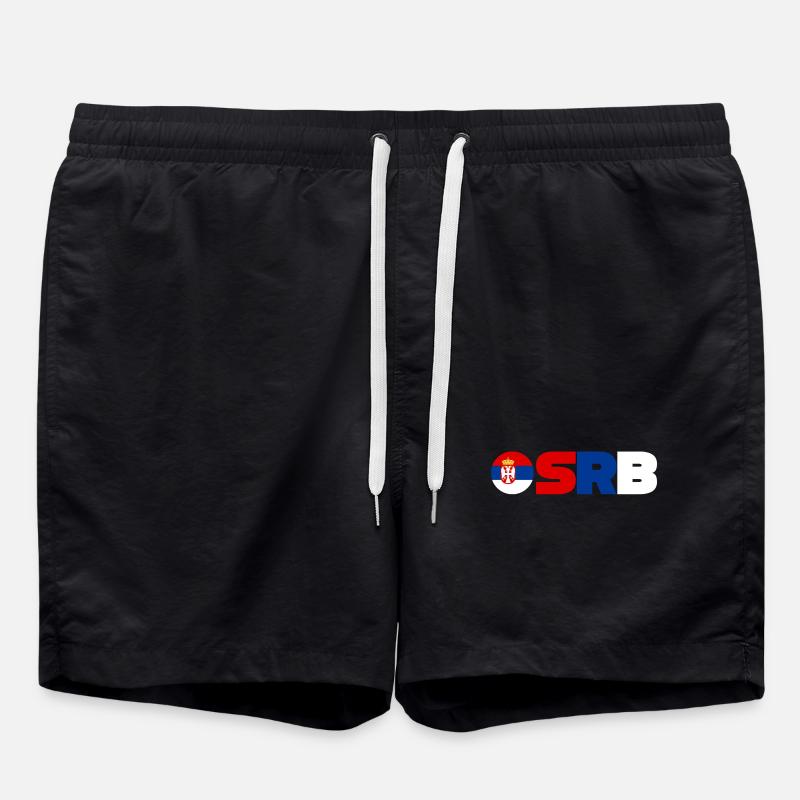 Serbie - Short de bain - noir