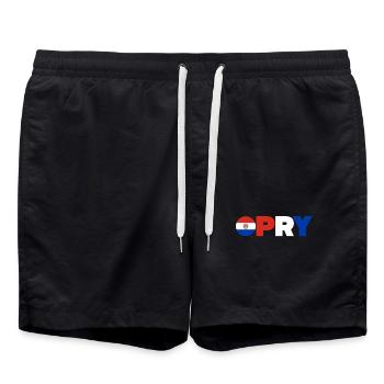 Paraguay - Badeshorts - Schwarz - Vorne - AI Model Male 185 light (185cm)