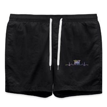 Cheerleader Cheer Mom Cheerleading - Badeshorts - Schwarz - Vorne - AI Model Male 185 light (185cm)