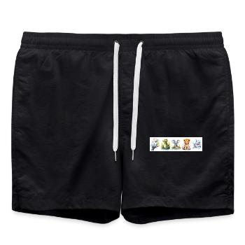 Estampes animales de nurserie - Short de bain - noir - Devant - AI Model Male 185 light (185cm)