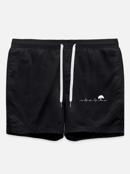 Baum Bäume - Badeshorts - Schwarz