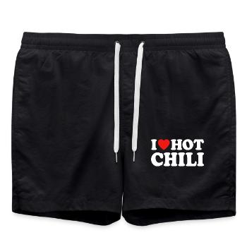 J’adore le chili fort - Short de bain - noir - Devant - AI Model Male 185 light (185cm)