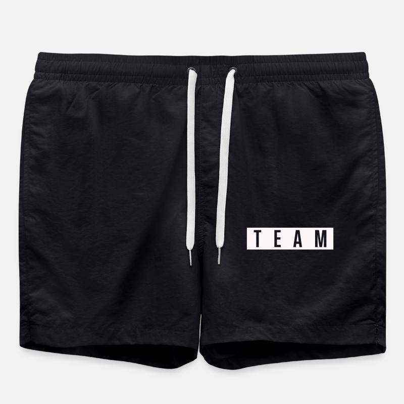 TEAM Block lettering - Swim Trunks - black