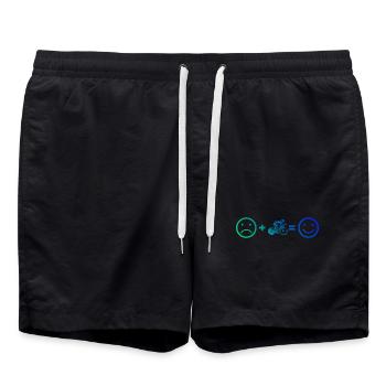 Direkte Roadbike Aussage - Badeshorts - Schwarz - Vorne - AI Model Male 185 light (185cm)