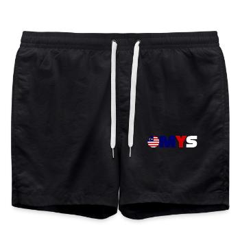 Malaysien - Badeshorts - Schwarz - Vorne - AI Model Male 185 light (185cm)
